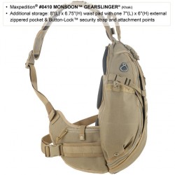 Mochila Bandolera Maxpedition Monsoon Gearslinger Black