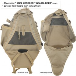 Mochila Bandolera Maxpedition Monsoon Gearslinger Black
