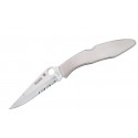 Navaja Spyderco Police Stainless Steel Part Serrated