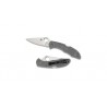 Navaja Spyderco Delica Flat Ground Filo Liso Cachas Gris 