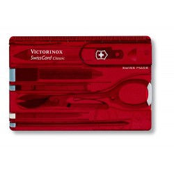 Victorinox - Tarjeta Multiusos Swisscard 10 Usos Rojo traslúcido