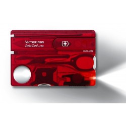 Victorinox - Tarjeta Multiusos Swisscard Lite 13 Usos Rojo traslúcido
