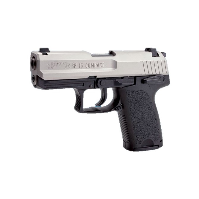 Pistola Detonadora ME SP Compact Niquel 9 mm (Réplica H&K)