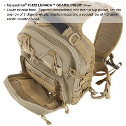 Mochila Bandolera Maxpedition Lunada Gearslinger Black