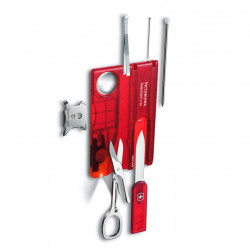 Victorinox - Tarjeta Multiusos Swisscard Lite 13 Usos Rojo traslúcido