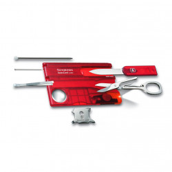 Victorinox - Tarjeta Multiusos Swisscard Lite 13 Usos Rojo traslúcido